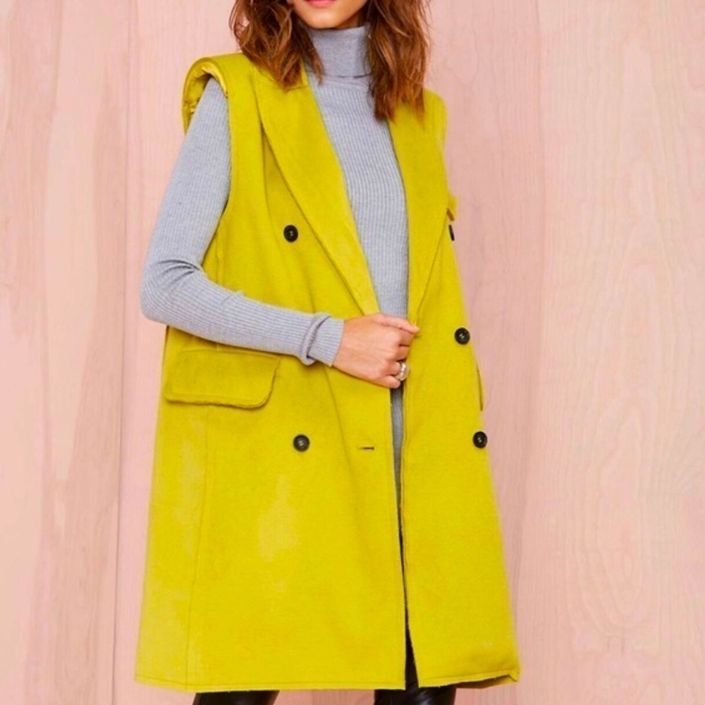 BLQ BASIQ Lime Day Glow Coat Vest